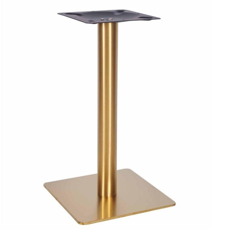 Zeus Small Square Table Base - Vintage Brass