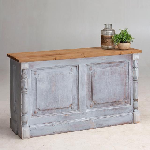 Pine shop counter, distressed, small