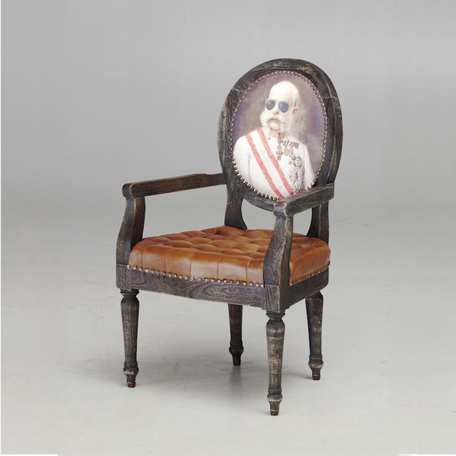 Print armchair - oval back