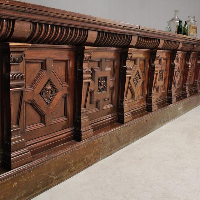 Victorian Bank Counter - Mahogany
