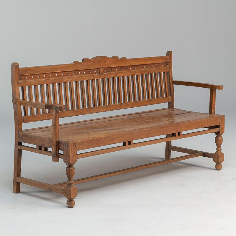 Teak Waiting Room Bench