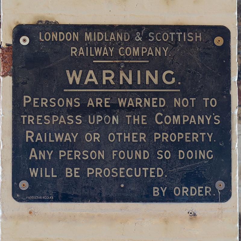 London Midland & Scottish Railway sign