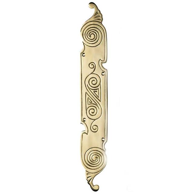 Brass Theatrical Push Plate, Left Hand