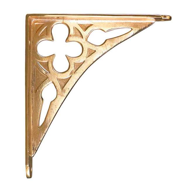 Cast brass Gothic bracket