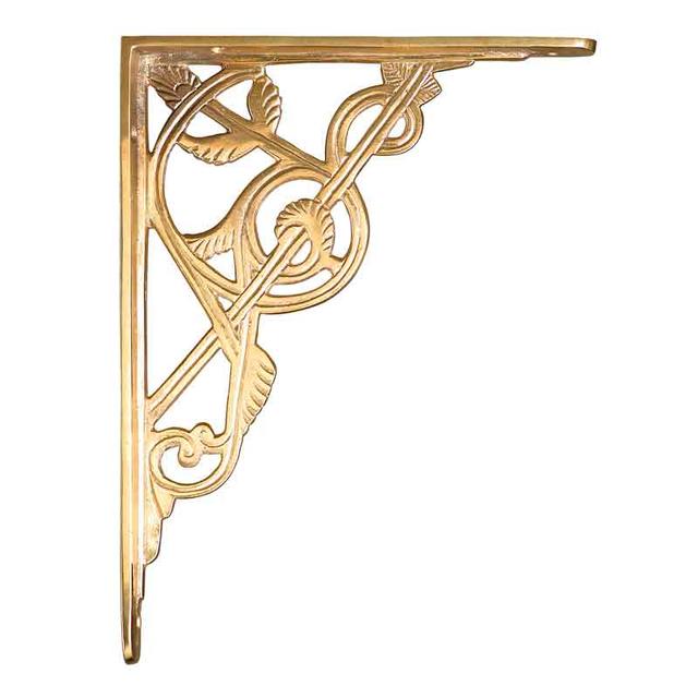 Cast brass scrollwork bracket