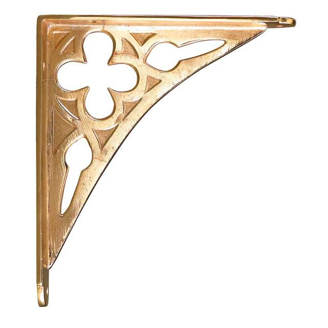 Cast brass Gothic bracket