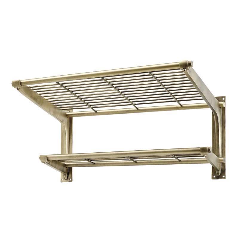 Metro luggage rack (small) in antique brass finish - ATFFLR16