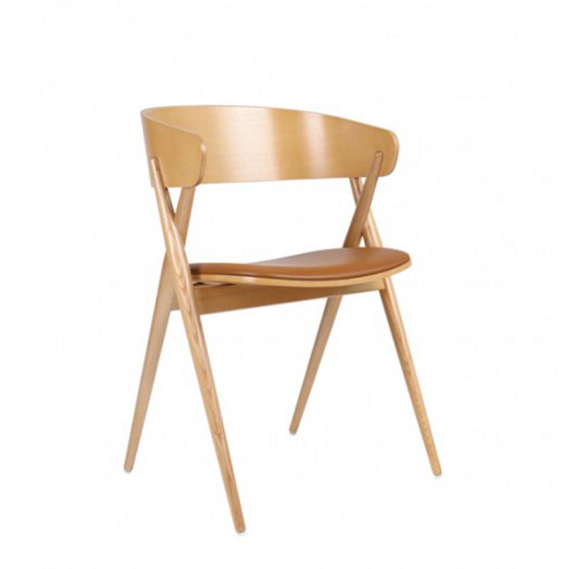 Mikado armchair with upholstered seat Image 1