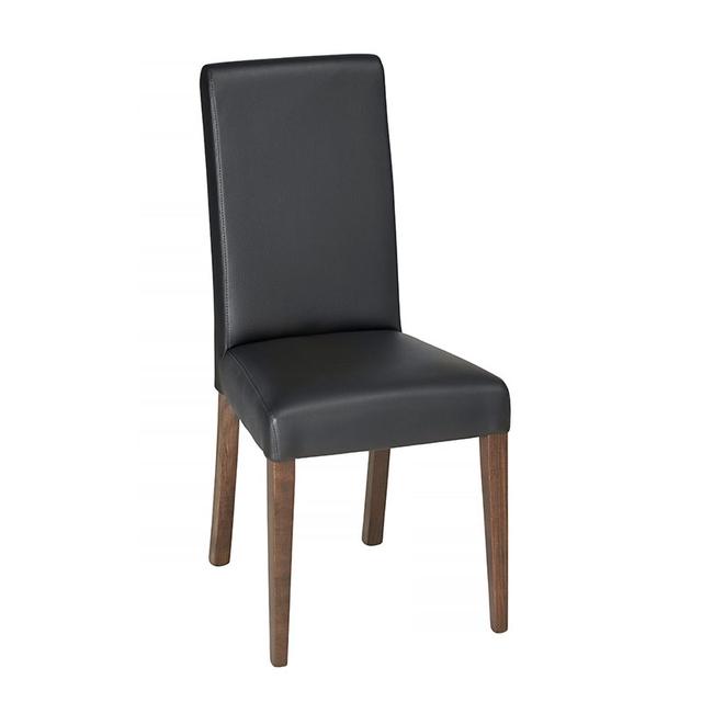 Harley Side Chair In Black Faux Leather