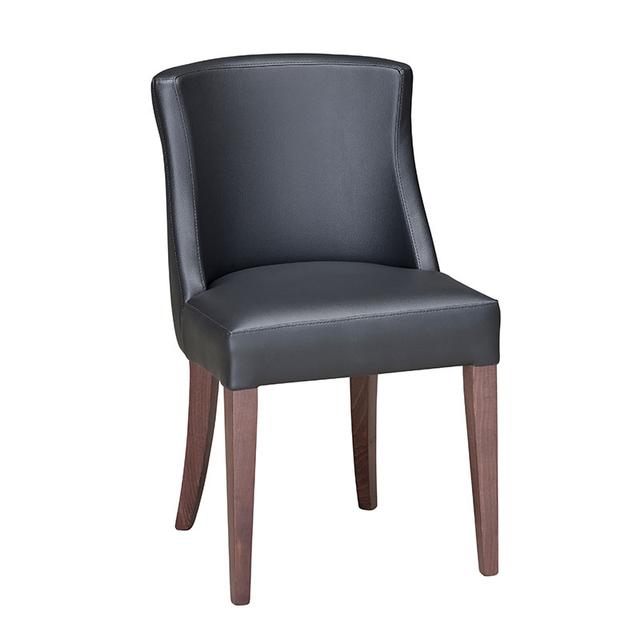 Pio Side Chair In Black Faux Leather