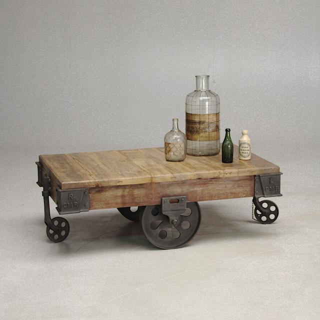 Teak Flatbed Trolley