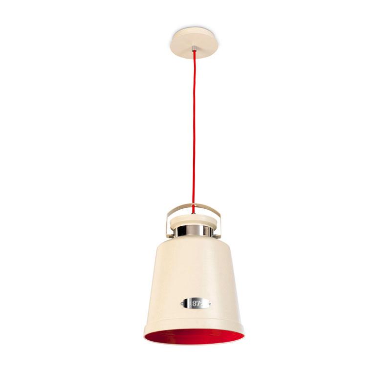 ATLGIP38 - Large industrial pendant in chrome and old white