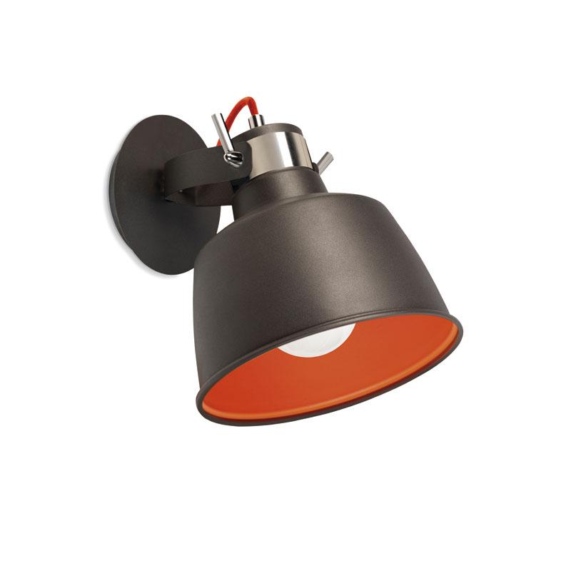 ATLGIWL4 - Industrial wall light in chrome and urban grey
