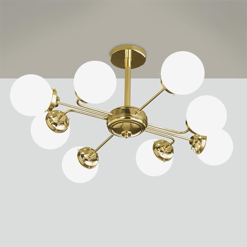 Odeon eight light semi flush pendant Image 1