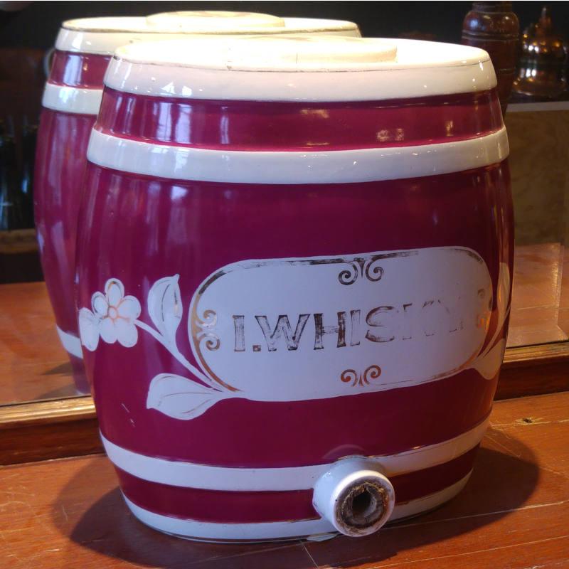Victorian ceramic whiskey barrel Image 1