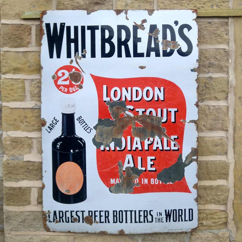 Vintage whitbread's advertisment sign Image 1