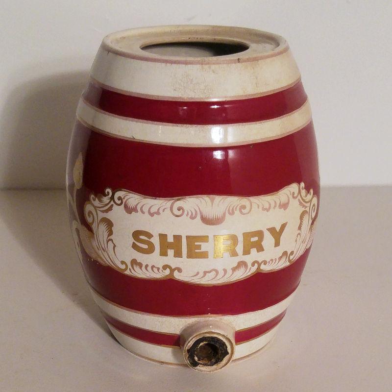 Edwardian ceramic sherry spirit barrel Image 1