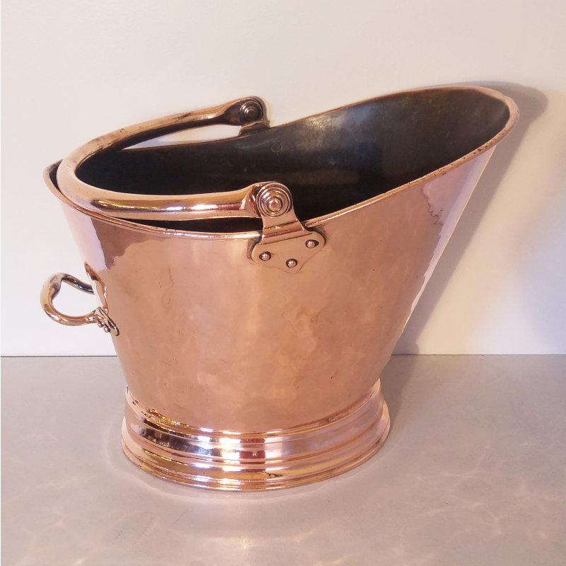 Vintage copper coal scuttle Image 1