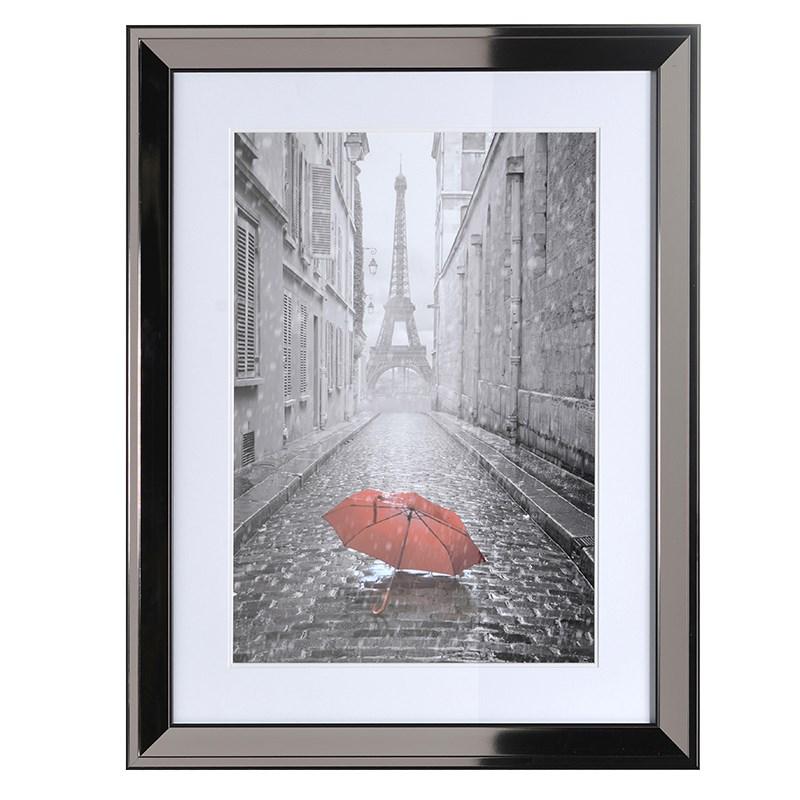 Eiffel Tower street scene print Image 1