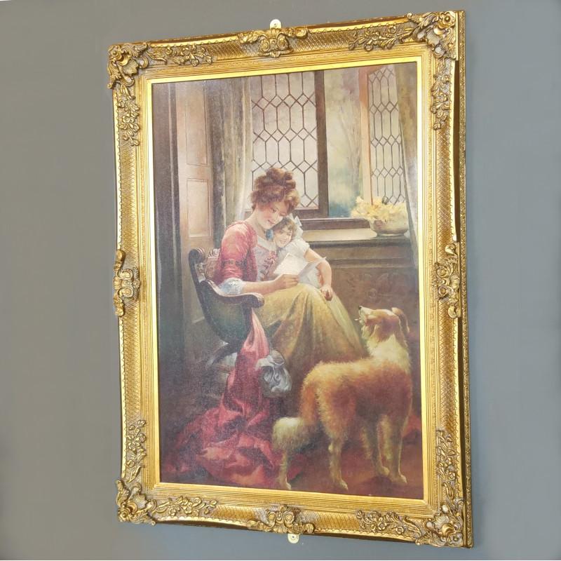 Ornate gilt framed print Image 1