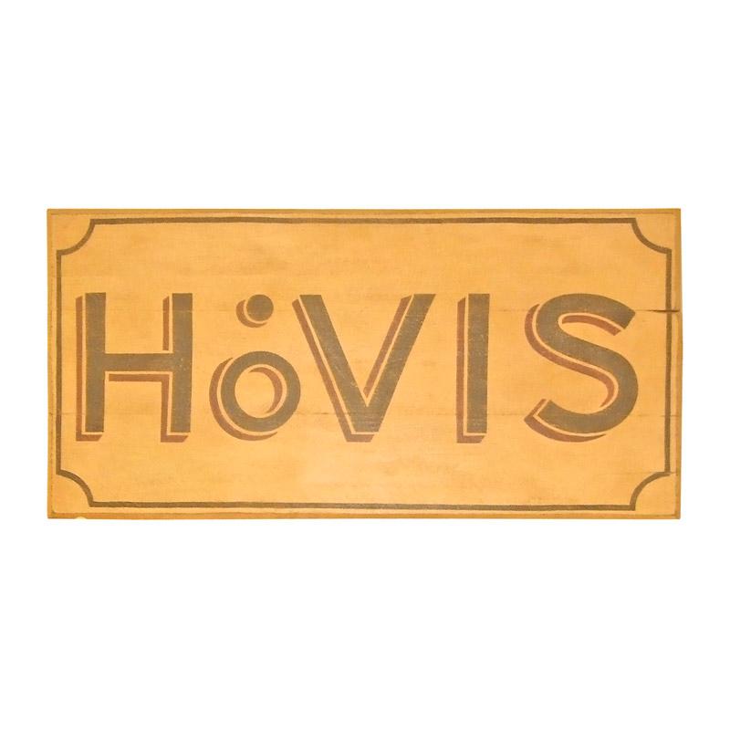 Wooden sign advertising Hovis