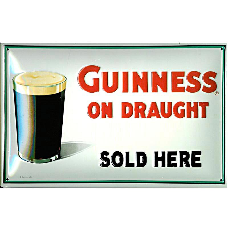 Guinness embossed tin sign Image 1