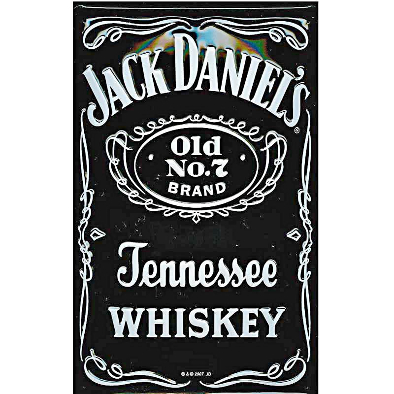 Jack Daniels embossed tin sign Image 1