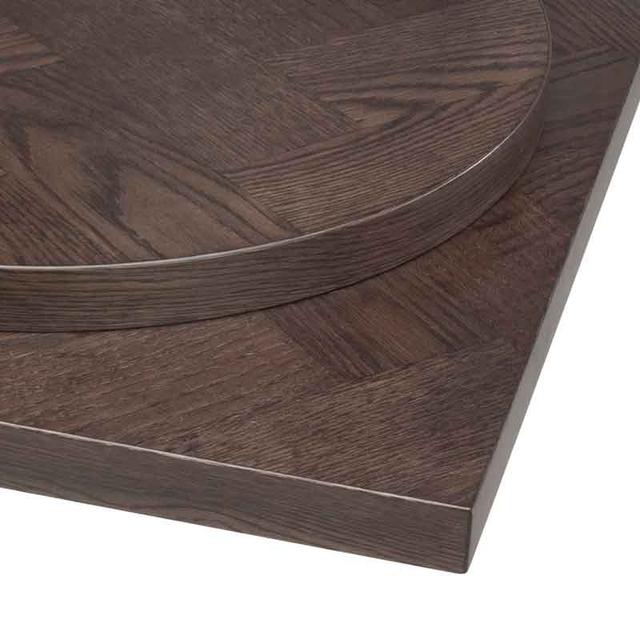 Herringbone Oak Veneered Table Top, Hardwood Edge