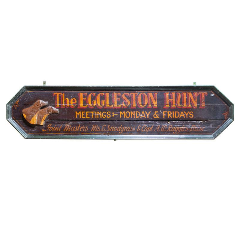 Handpainted Pub Sign The Eggleston Hunt
