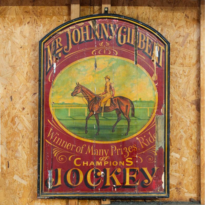 Johnny Gilbert Jockey Sign