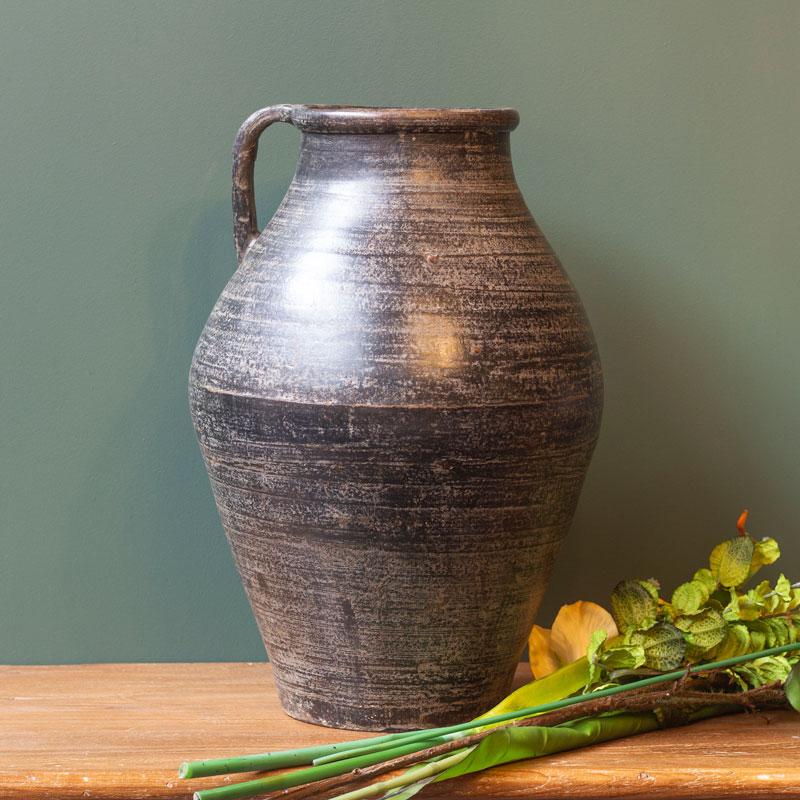 Decorative Indian Clay Water Jug