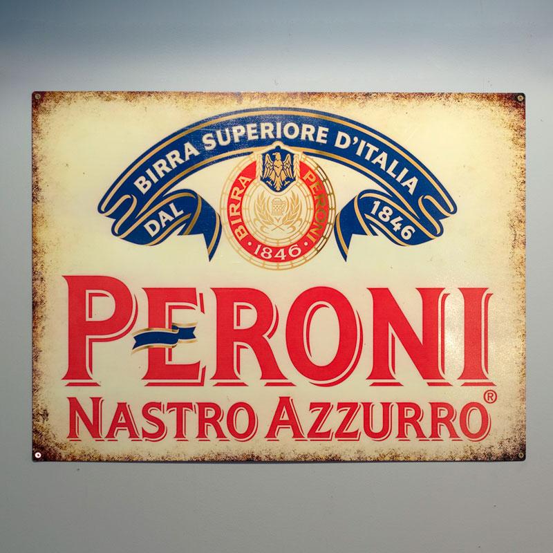 Peroni tin sign