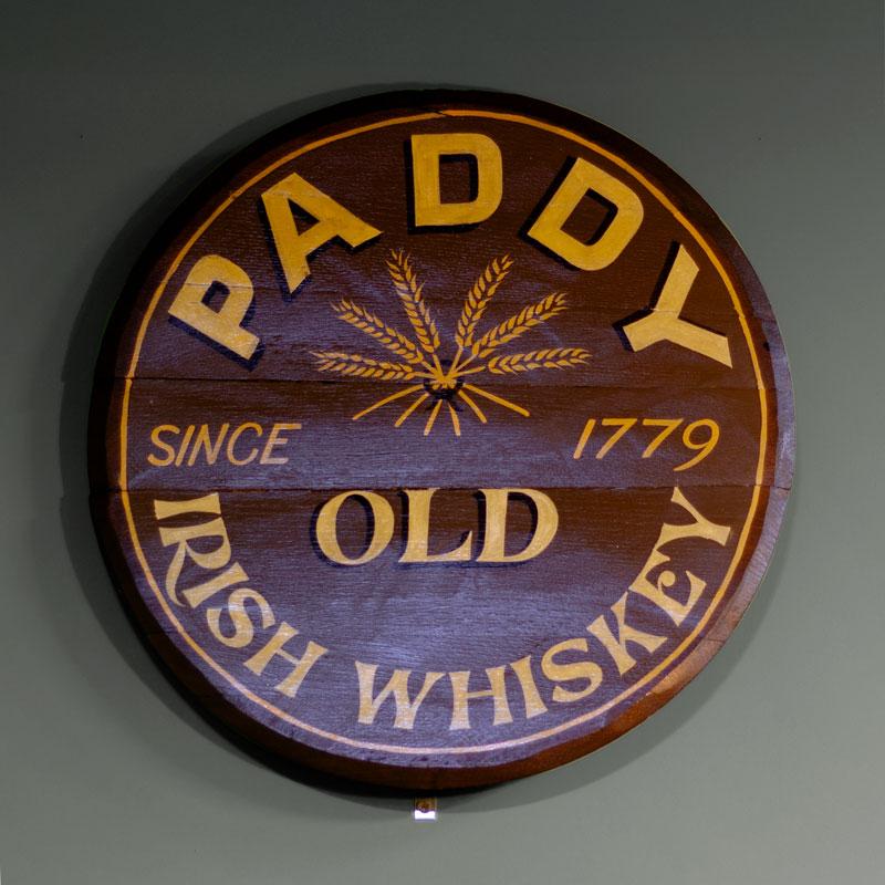 Hand painted Paddy barrel end