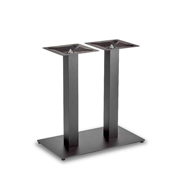 Profile Rectangular Twin Pedestal Dining Base In Black